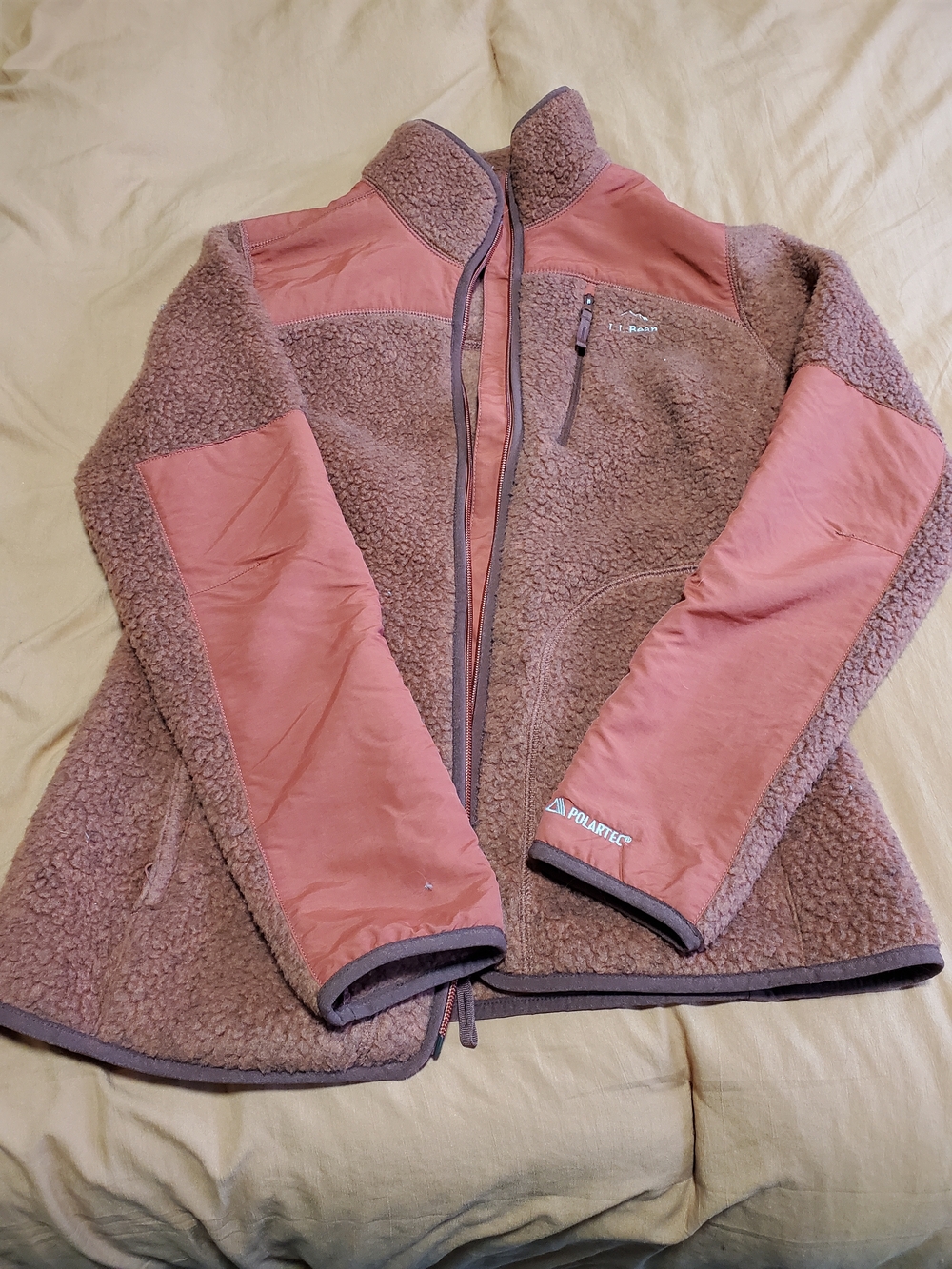LL Bean Orange Sherpa Jacket